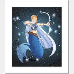 Sagittarius Mermaid Posters and Art